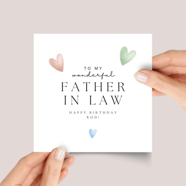 Personalized Birthday Card for Father In Law