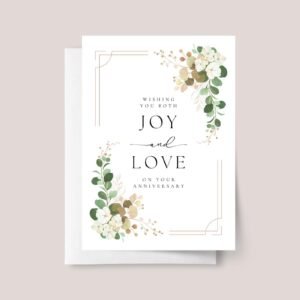 Eucalyptus Anniversary Card for Husband and Wife First Year - Image 2 Eucalyptus Anniversary Card for Husband and Wife First Year
