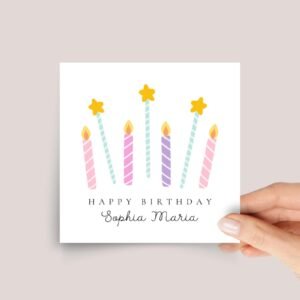 Birthday Card for Granddaughter with Seven Candles