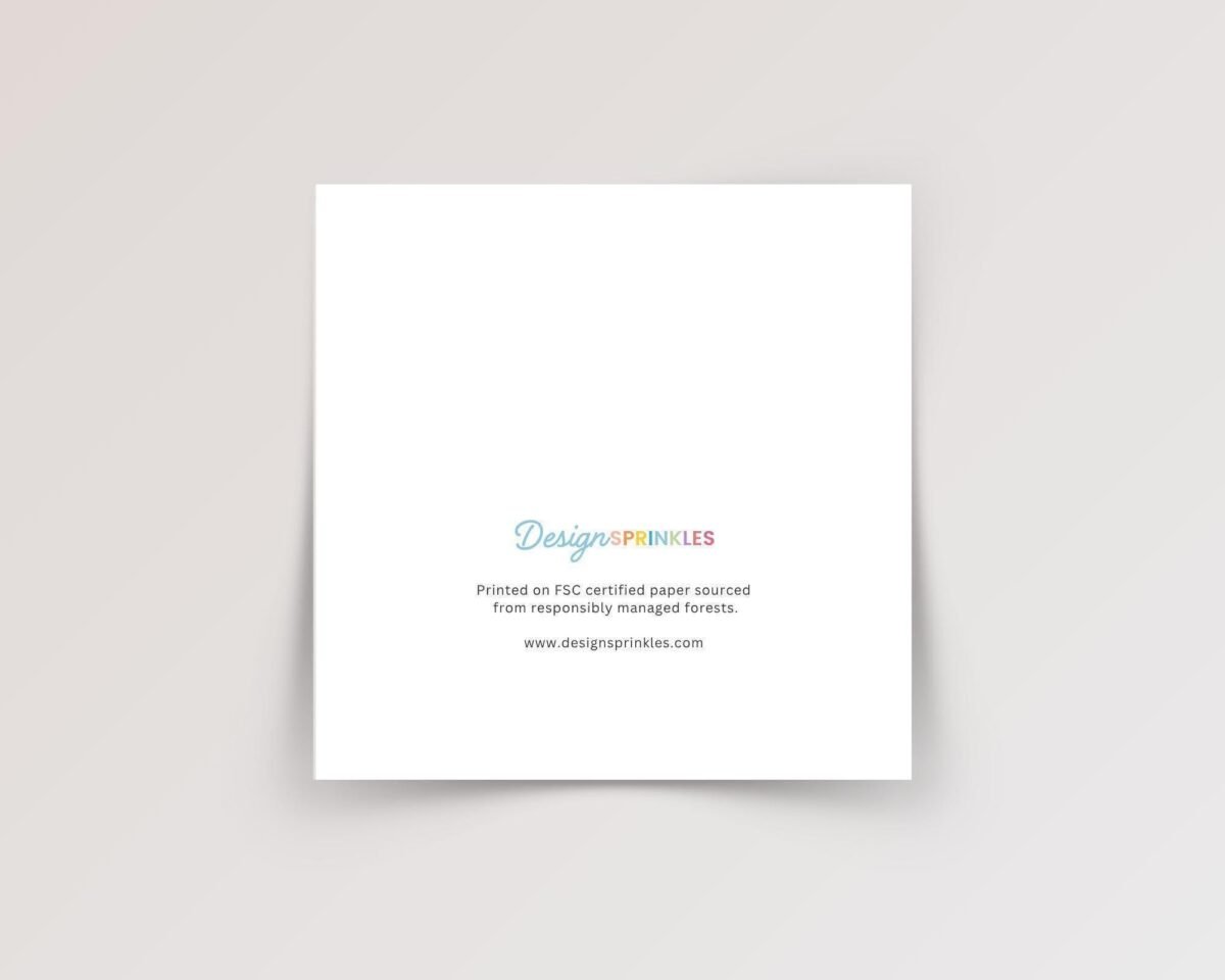 50th Birthday Card with Rose Gold Balloons
