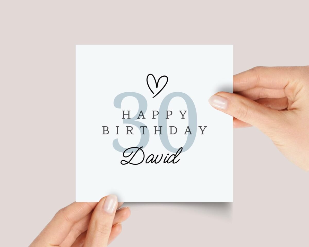 Personalized 30th Birthday Card for Son, Husband