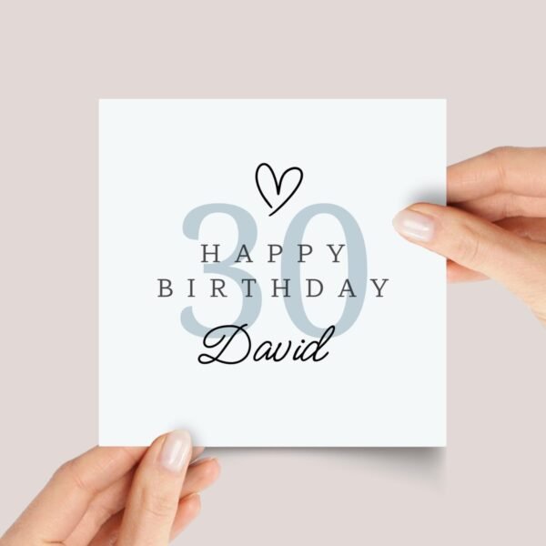 Personalized 30th Birthday Card for Son, Husband