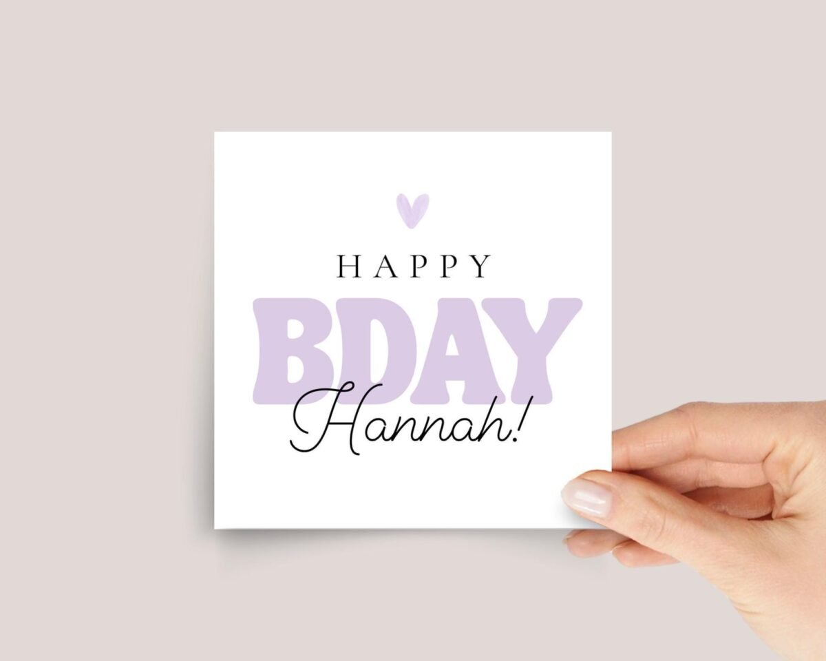 Bestie Birthday Card for Friend in Purple