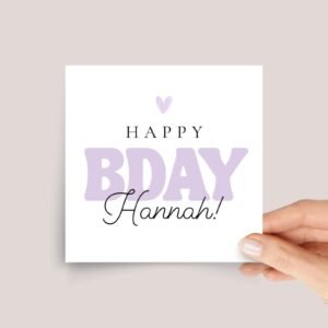 Bestie Birthday Card for Friend in Purple