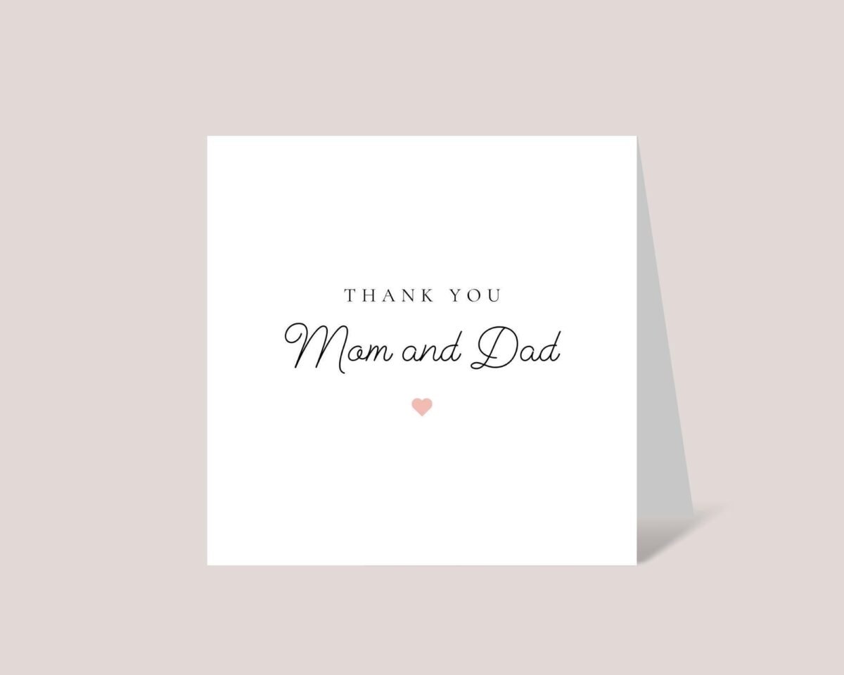 Thank You Card for Parents, Gift for Mom and Dad - Image 4 Thank You Card for Parents, Gift for Mom and Dad