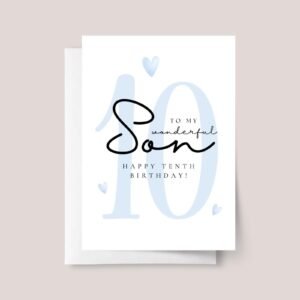 Personalized 10th Birthday Card for Son