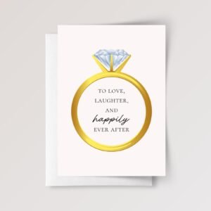 Wedding Card for Couple with Ring | Happily Ever After