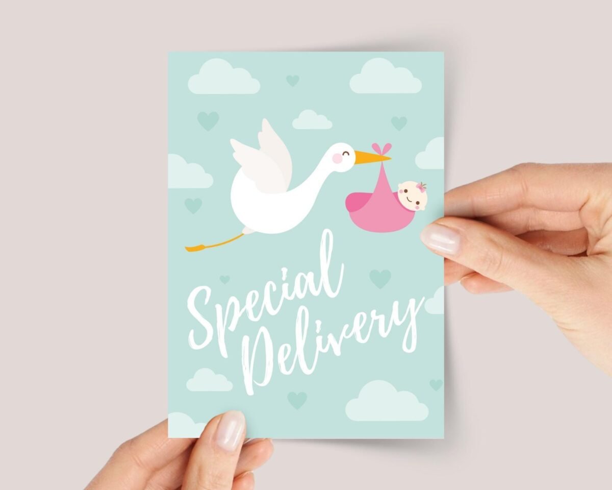 Baby Shower Card for Newborn Girl: Special Delivery