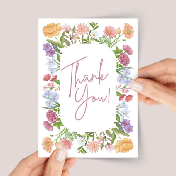 Floral Thank You Card - Single or Pack