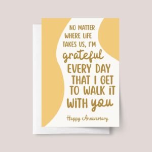 Anniversary Card for Husband or Wife: Grateful Every Day
