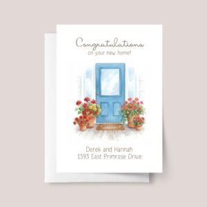 Personalized Housewarming Card with Address for New Homeowner - Image 2 Personalized Housewarming Card with Address for New Homeowner