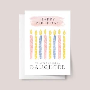 Personalized 8th Birthday Card for Girl, Daughter Turning 8
