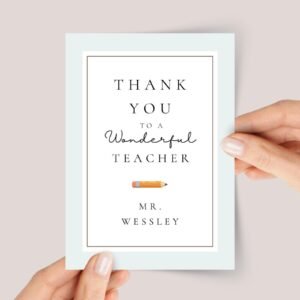 Thank You Card for Teacher Appreciation Day