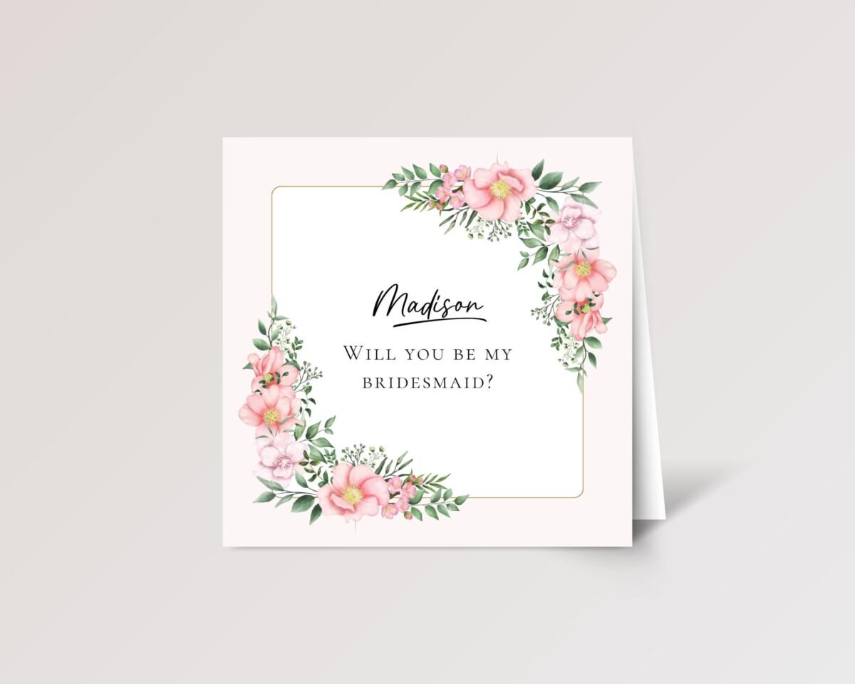 Custom Wedding Card for Bridesmaid/Maid of Honor