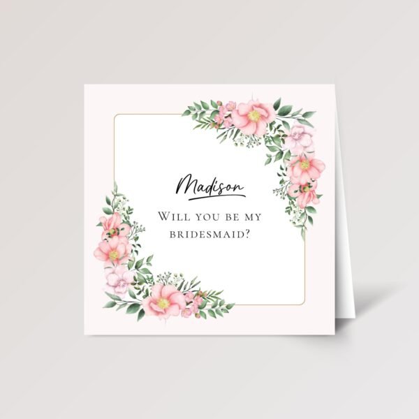 Custom Wedding Card for Bridesmaid/Maid of Honor