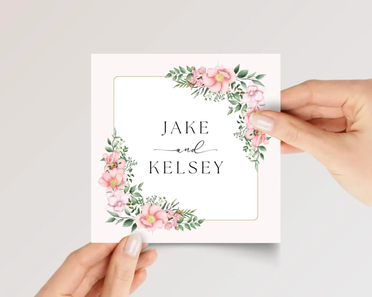 Custom Engagement Card for Daughter/Son, Fiancé with Pink Flowers
