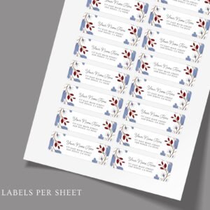 Return Address Labels with Fall Leaves and Berries