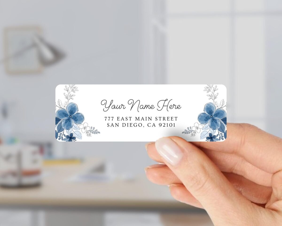 il_fullxfull.8276865028_tnuh-1 Return Address Labels with Blue Flowers for Weddings and Invitations