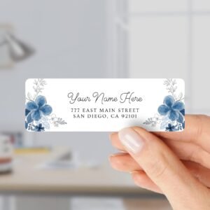 il_fullxfull.8276865028_tnuh-1 Return Address Labels with Blue Flowers for Weddings and Invitations