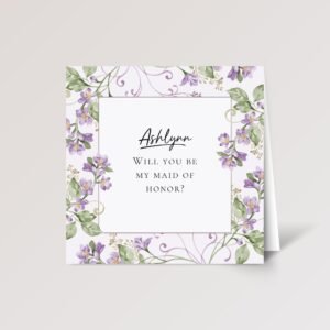 Custom Wedding Card for Bridesmaid/Maid of Honor