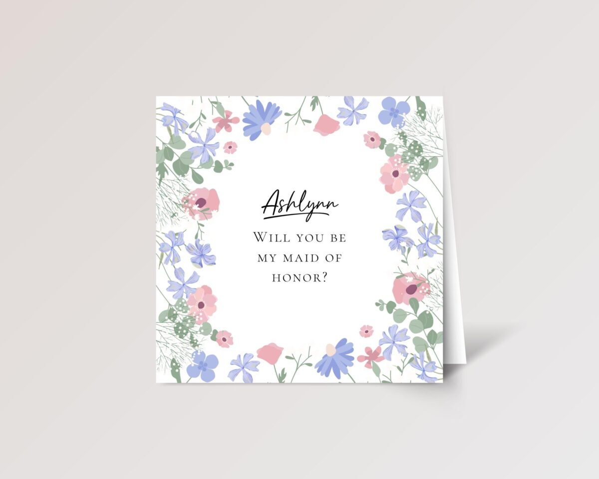 il_fullxfull.8280393650_3j1m-1 Custom Wedding Card for Bridesmaid/Maid of Honor