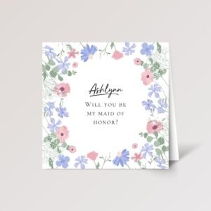 Custom Wedding Card for Bridesmaid/Maid of Honor