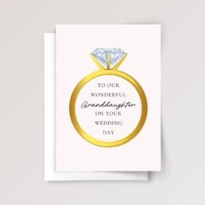 Wedding Card for Granddaughter with Ring
