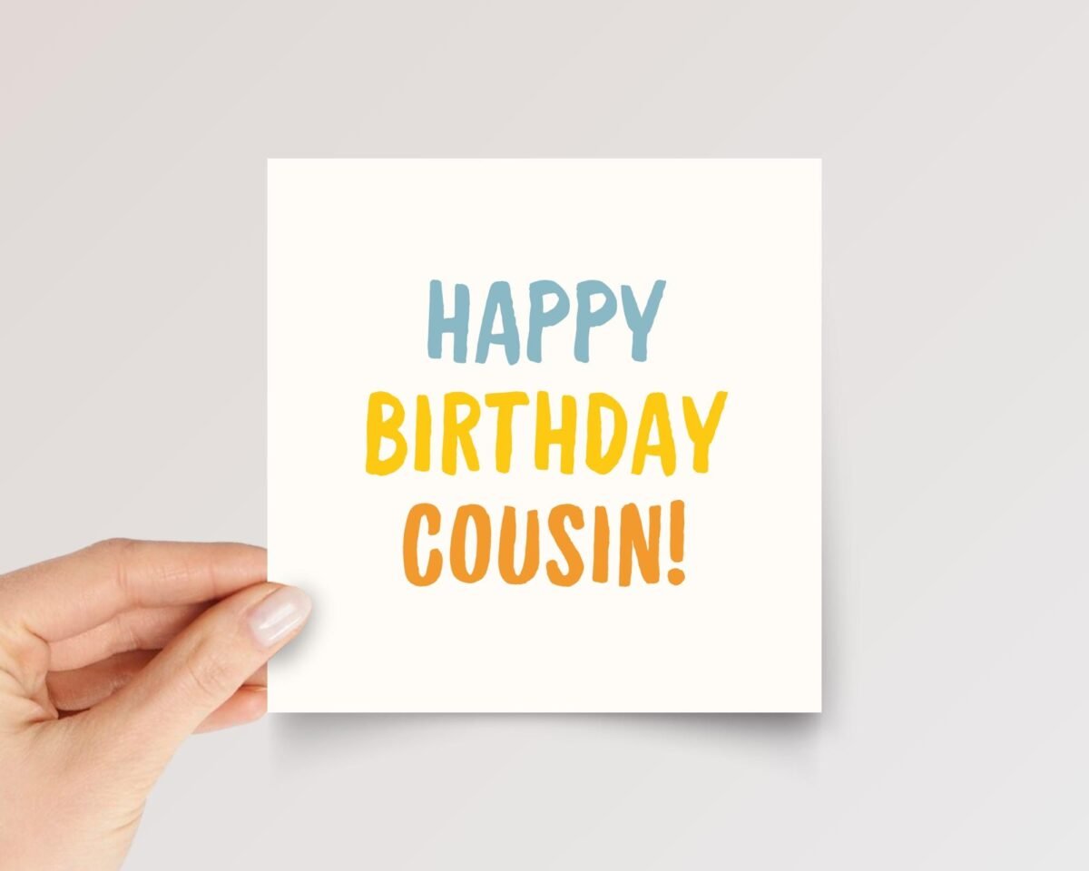 Colorful Birthday Card for Cousin