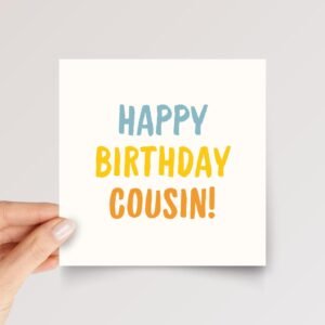 Colorful Birthday Card for Cousin