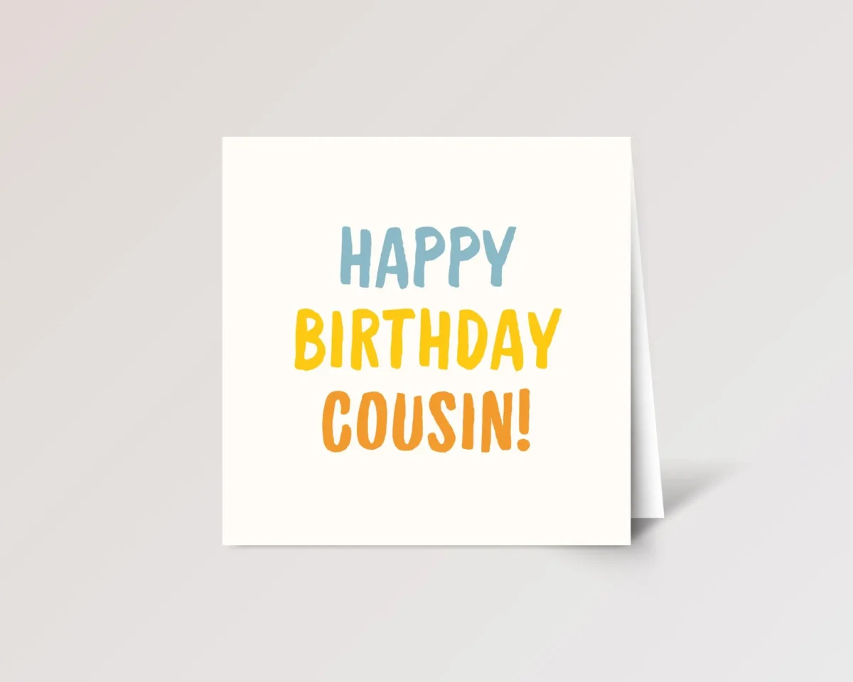 Colorful Birthday Card for Cousin