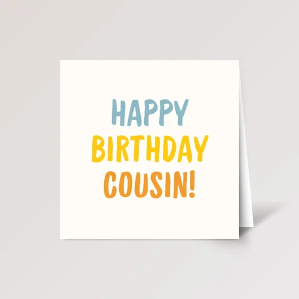 Colorful Birthday Card for Cousin