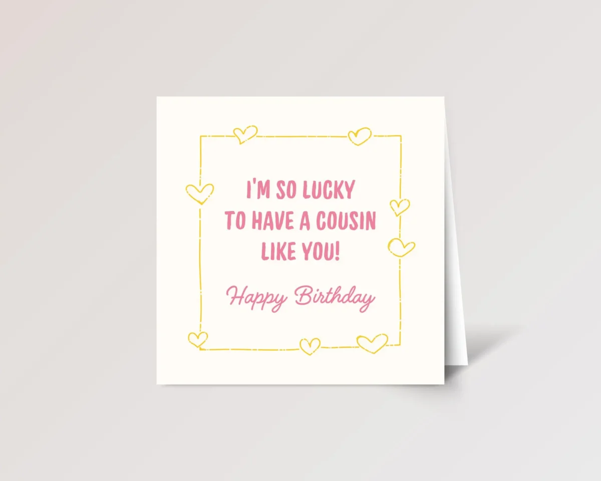 Lucky Birthday Card for Cousin