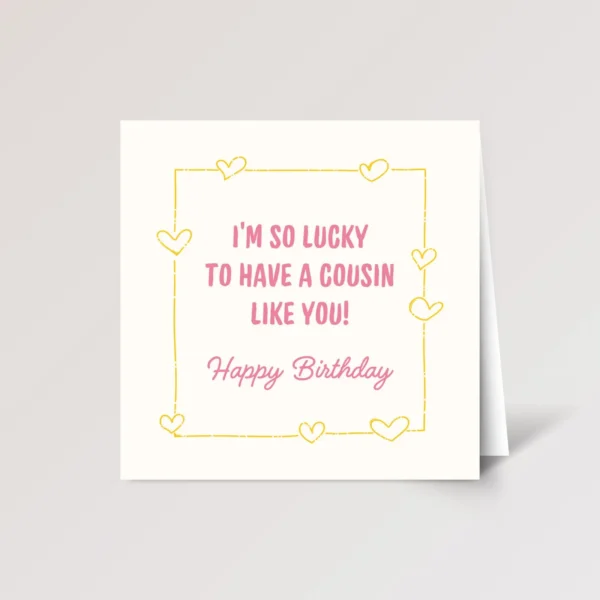 Lucky Birthday Card for Cousin