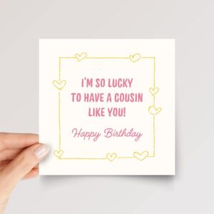 Lucky Birthday Card for Cousin
