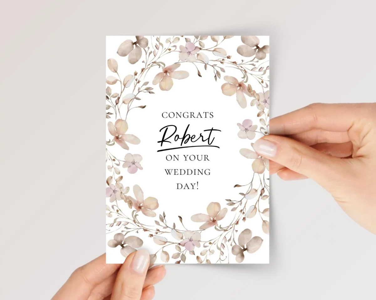 Personalized Wedding Card for Groom, Son/Grandson, Nephew