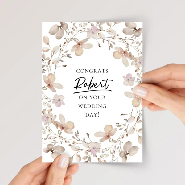 Personalized Wedding Card for Groom, Son/Grandson, Nephew