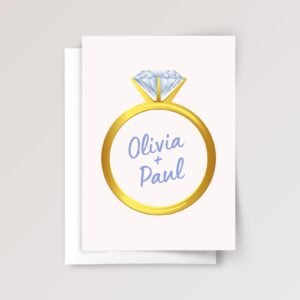 Custom Engagement Card for Couple, Son/Daughter | Diamond Ring