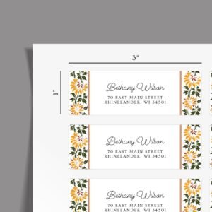 Autumn Return Address Labels for Fall Weddings and Invitations