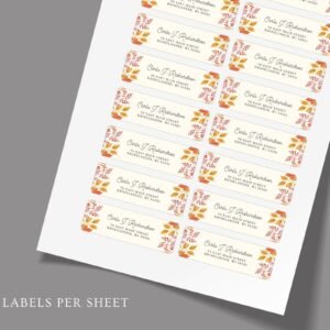 Autumn Return Address Labels for Fall Weddings and Invitations