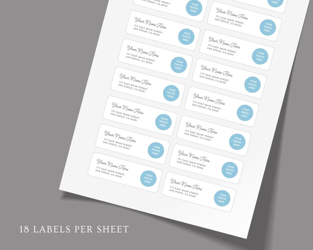 Return Address Labels with Photo or Business Logo
