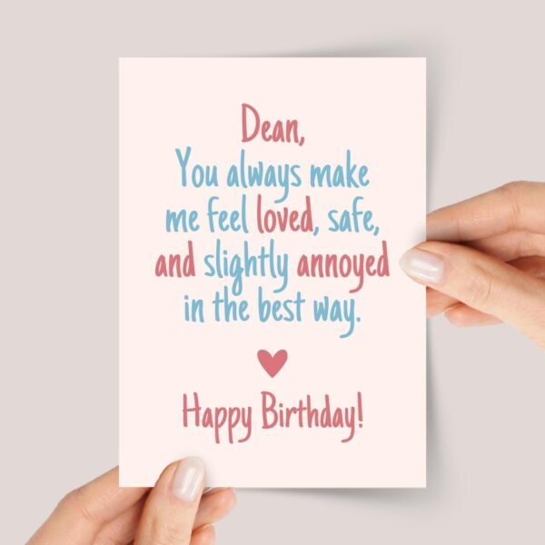 Funny Birthday Card For Husband or Boyfriend: Loved and Annoyed