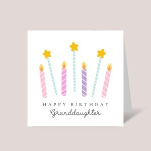 Birthday Card for Granddaughter with Seven Candles