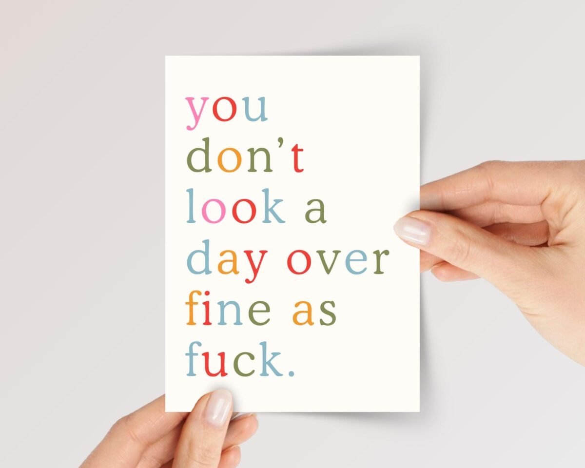 Funny Birthday Card For Husband/Wife, Boyfriend/Girlfriend – Fine as Fuck - Image 1 Funny Birthday Card For Husband/Wife, Boyfriend/Girlfriend - Fine as Fuck