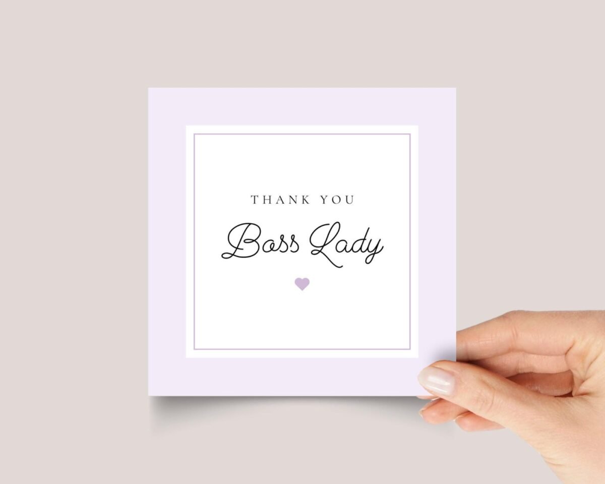 Thank You Card for Boss Lady, Female Boss Gift