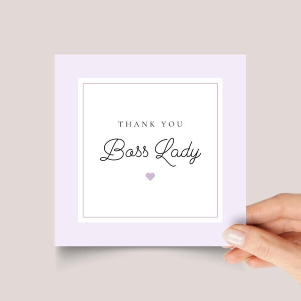 Thank You Card for Boss Lady, Female Boss Gift