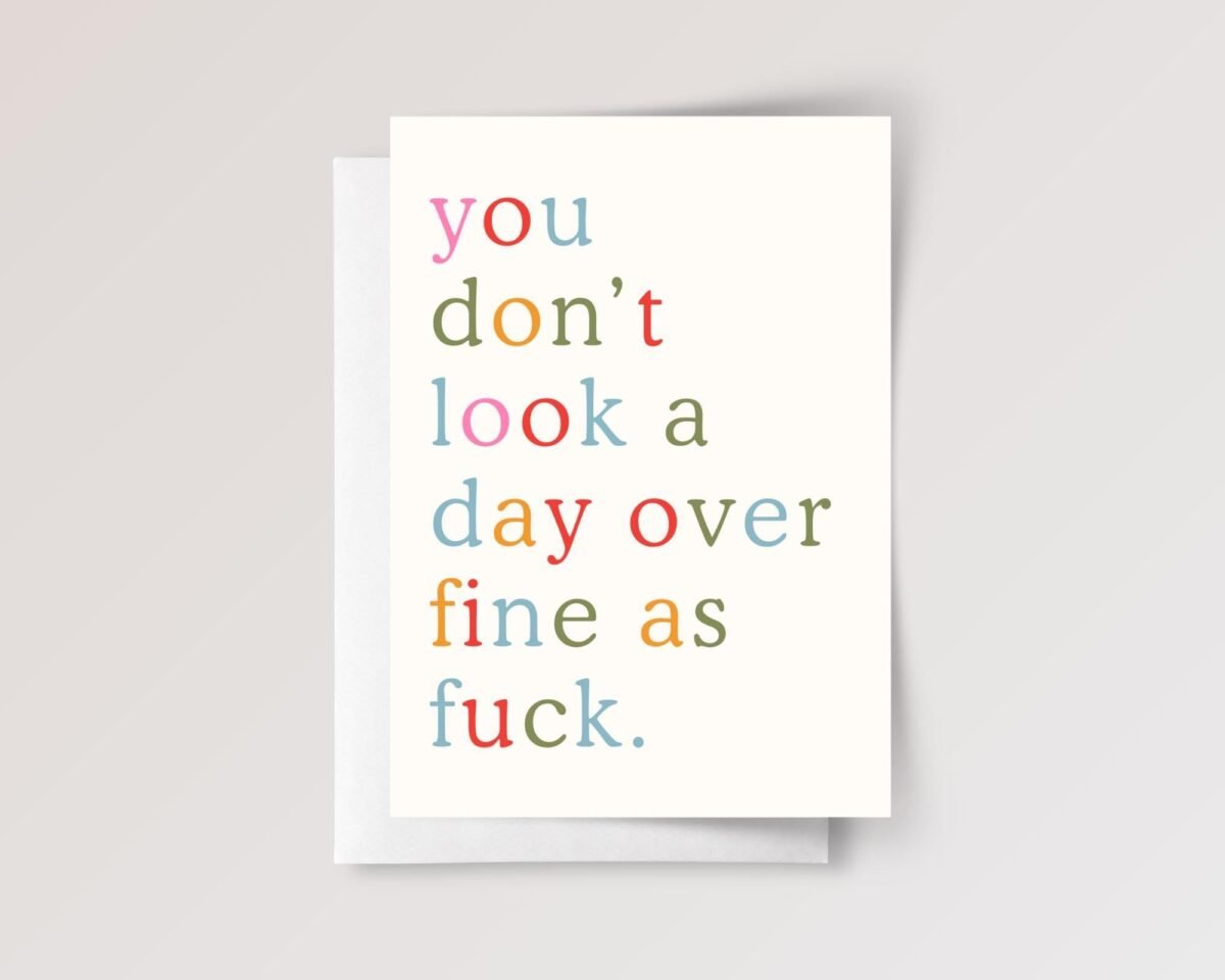 Funny Birthday Card For Husband/Wife, Boyfriend/Girlfriend – Fine as Fuck - Image 4 Funny Birthday Card For Husband/Wife, Boyfriend/Girlfriend - Fine as Fuck