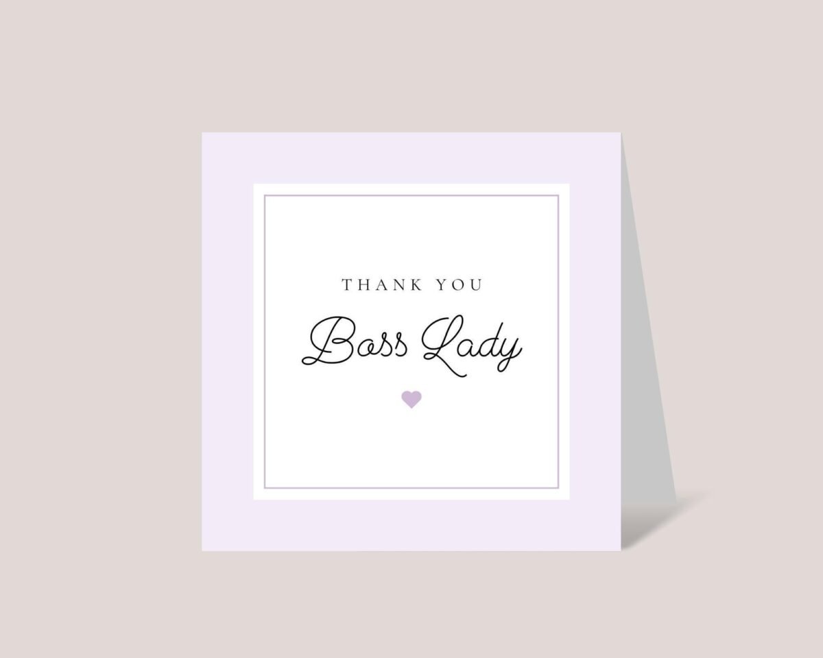 Thank You Card for Boss Lady, Female Boss Gift