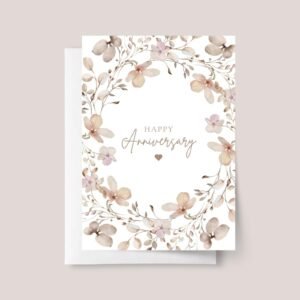 Personalized Anniversary Card for Husband/Wife | Fall Florals