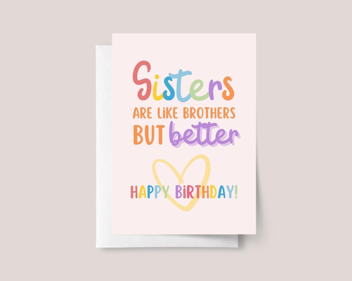 Personalized Birthday Card for Sister
