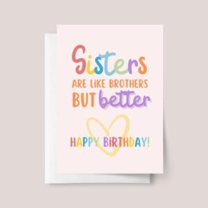 Personalized Birthday Card for Sister